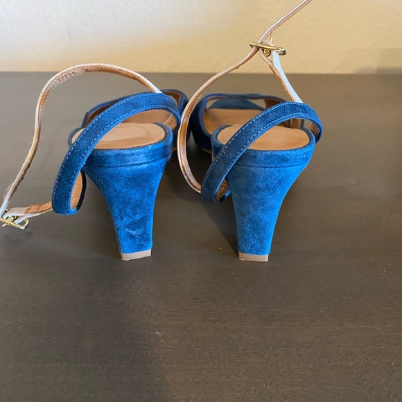 NWOT Chie Mihara blue suede strap sandal. Leather sole. Size 36 or US6 - Picture 3 of 8
